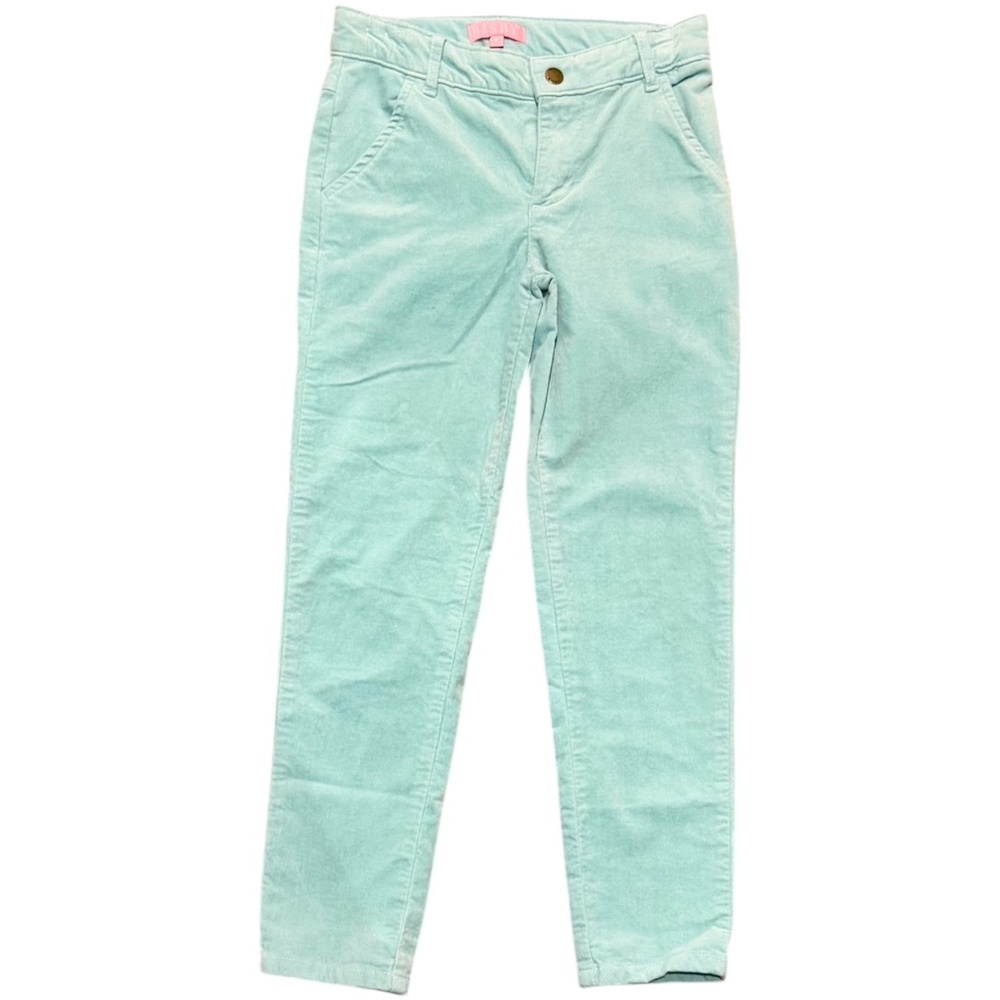 NWT Bisby Aqua Velvet Twiggy Pant